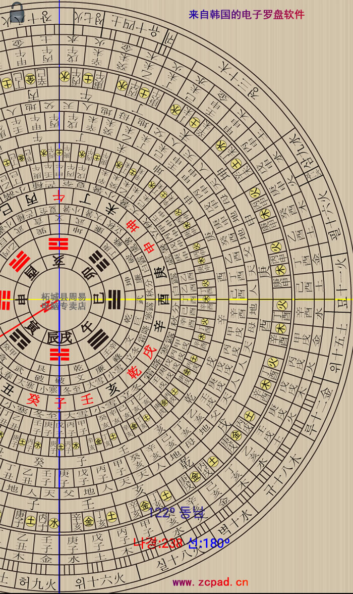 韩国的18层风水电子罗盘